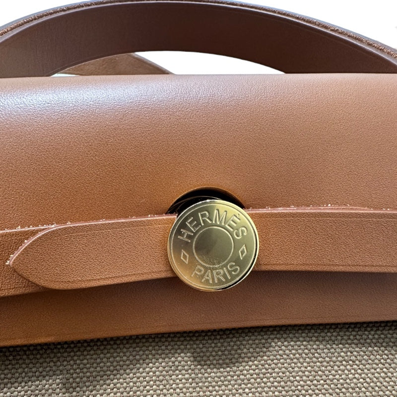 エルメス HERMES エールバッグジップPM W刻印 チャイ　フォーブ トワル・ハンター レディース ハンドバッグ