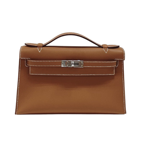 エルメス HERMES ポシェットケリー K刻 ゴールド シルバー金具 スイフト レディース ハンドバッグ