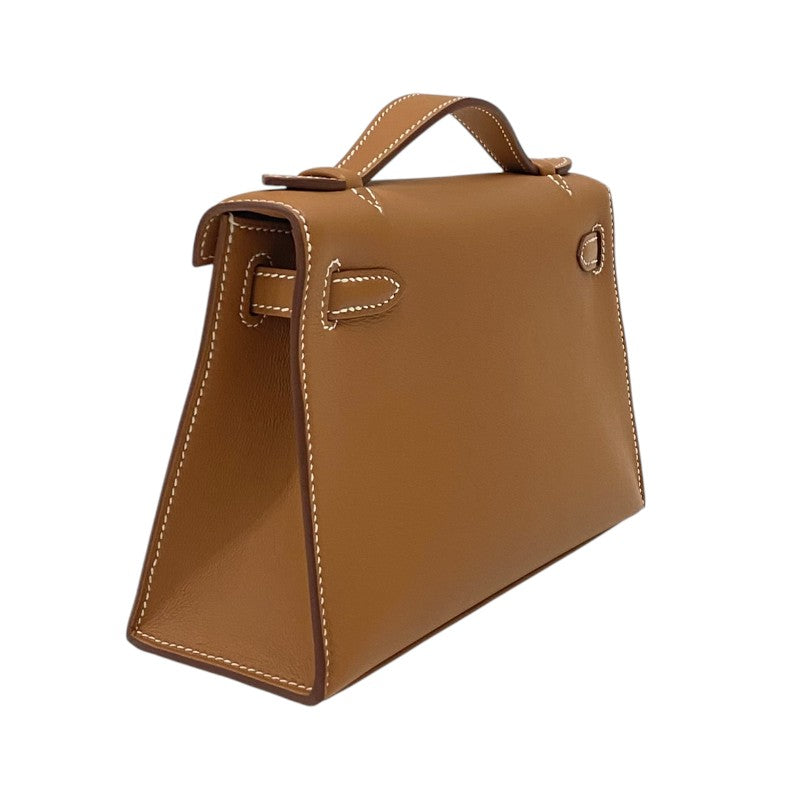 エルメス HERMES ポシェットケリー K刻 ゴールド シルバー金具 スイフト レディース ハンドバッグ