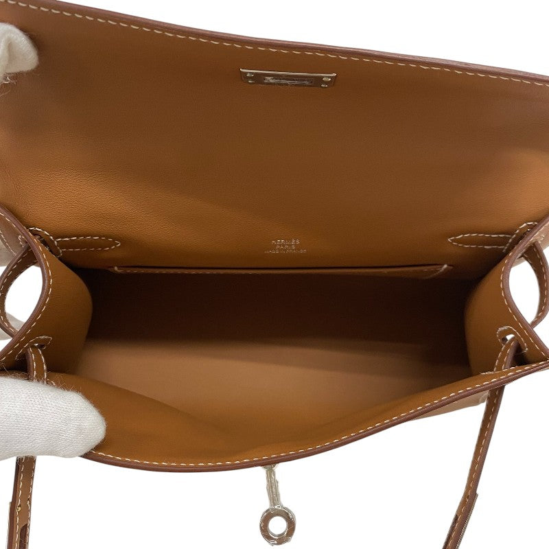 エルメス HERMES ポシェットケリー K刻 ゴールド シルバー金具 スイフト レディース ハンドバッグ