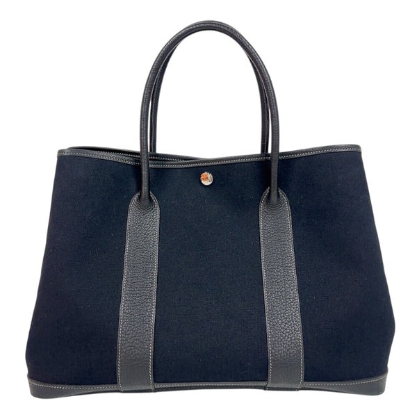 エルメス HERMES ガーデンパーティーPM □I刻印　(2005年製)　 ブラック　シルバー金具 トワル・ブッフル レディース トートバッグ