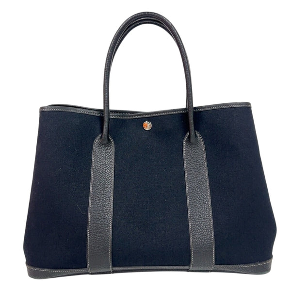 エルメス HERMES ガーデンパーティーPM □I刻印　(2005年製)　 ブラック　シルバー金具 トワル・ブッフル レディース トートバッグ
