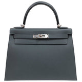 エルメス HERMES ケリー28　外縫い W刻印　(2024年製) グリミスティ　シルバー金具 ヴォーエプソン レディース ショルダーバッグ