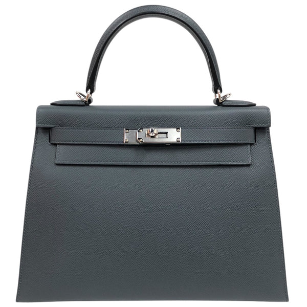 エルメス HERMES ケリー28　外縫い W刻印　(2024年製) グリミスティ　シルバー金具 ヴォーエプソン レディース ショルダーバッグ