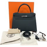 エルメス HERMES ケリー28　外縫い W刻印　(2024年製) グリミスティ　シルバー金具 ヴォーエプソン レディース ショルダーバッグ