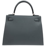 エルメス HERMES ケリー28　外縫い W刻印　(2024年製) グリミスティ　シルバー金具 ヴォーエプソン レディース ショルダーバッグ