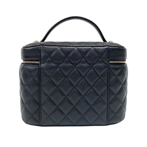 シャネル CHANEL タイムレスクラシック バニティバッグ AP2573 ブラック ゴールド金具 キャビアスキン レディース ハンドバッグ