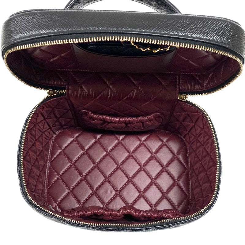 シャネル CHANEL タイムレスクラシック バニティバッグ AP2573 ブラック ゴールド金具 キャビアスキン レディース ハンドバッグ