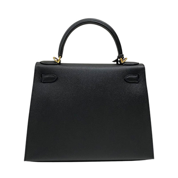 エルメス HERMES ケリー28 外縫い K刻 ブラック ゴールド金具 エプソン レディース ハンドバッグ ショルダーバッグ