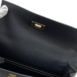 エルメス HERMES ケリー28 外縫い K刻 ブラック ゴールド金具 エプソン レディース ハンドバッグ ショルダーバッグ