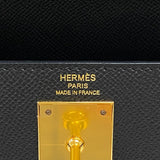エルメス HERMES ケリー28 外縫い K刻 ブラック ゴールド金具 エプソン レディース ハンドバッグ ショルダーバッグ