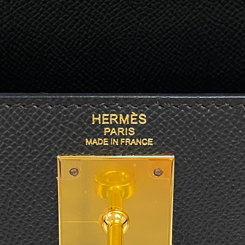 エルメス HERMES ケリー28 外縫い K刻 ブラック ゴールド金具 エプソン レディース ハンドバッグ ショルダーバッグ