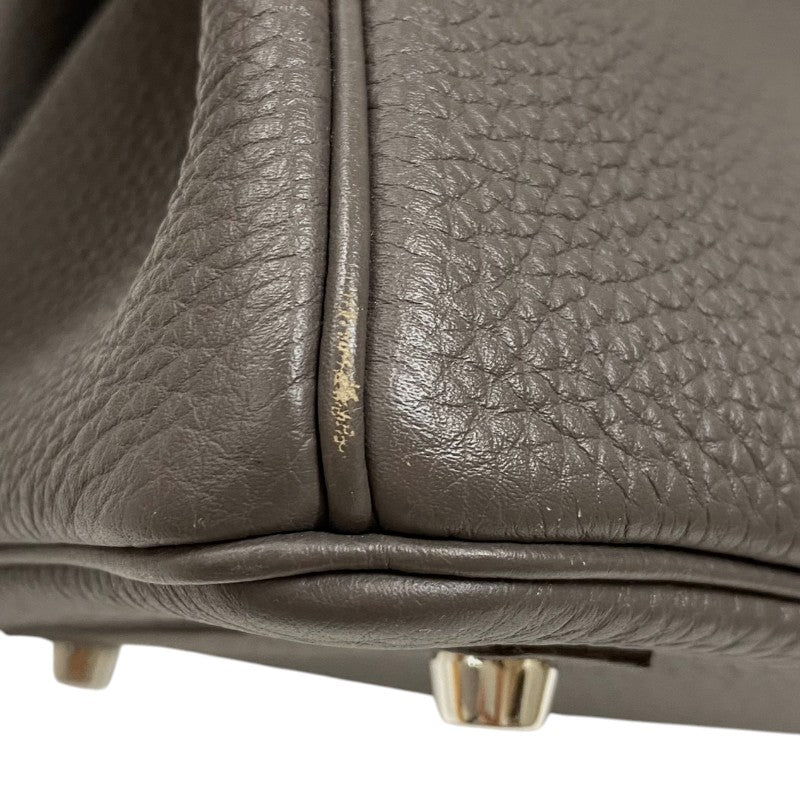 エルメス HERMES バーキン30 T刻 エタン シルバー金具 トゴ レディース ハンドバッグ