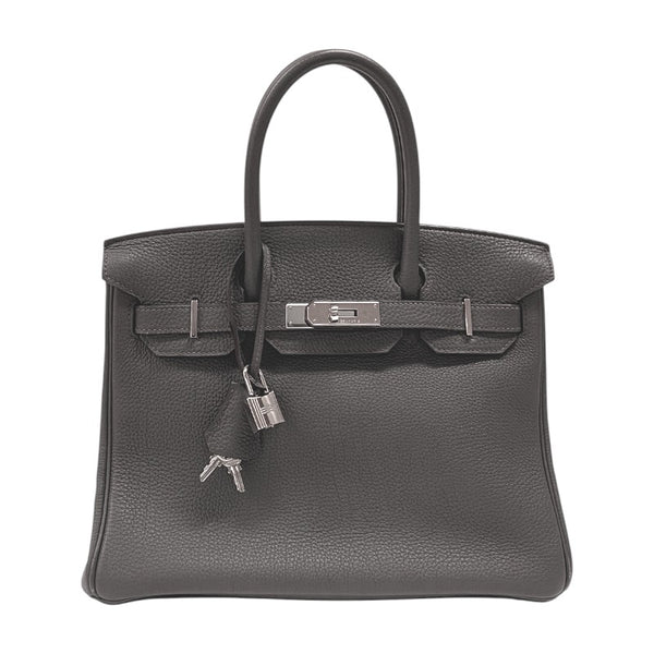 エルメス HERMES バーキン30 T刻 エタン シルバー金具 トゴ レディース ハンドバッグ