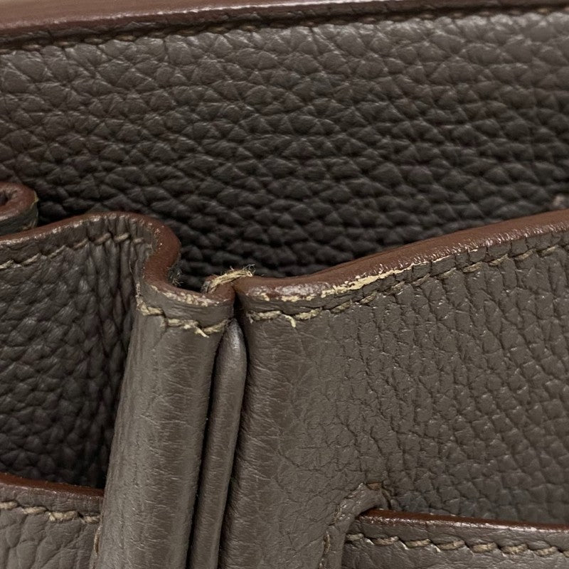 エルメス HERMES バーキン30 T刻 エタン シルバー金具 トゴ レディース ハンドバッグ