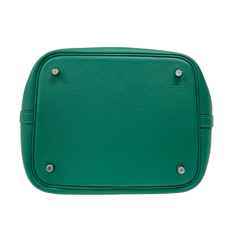 エルメス HERMES ピコタンロックMM W刻 ヴェールヴェルティゴ シルバード金具 トリヨンクレマンス レディース ハンドバッグ