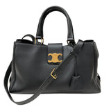 セリーヌ CELINE ミディアム アポリーヌ 2WAY ショルダーバッグ 114963 ブラック サプルカーフ レディース ハンドバッグ
