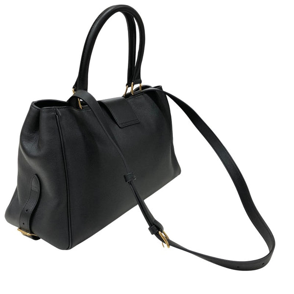 セリーヌ CELINE ミディアム アポリーヌ 2WAY ショルダーバッグ 114963 ブラック サプルカーフ レディース ハンドバッグ