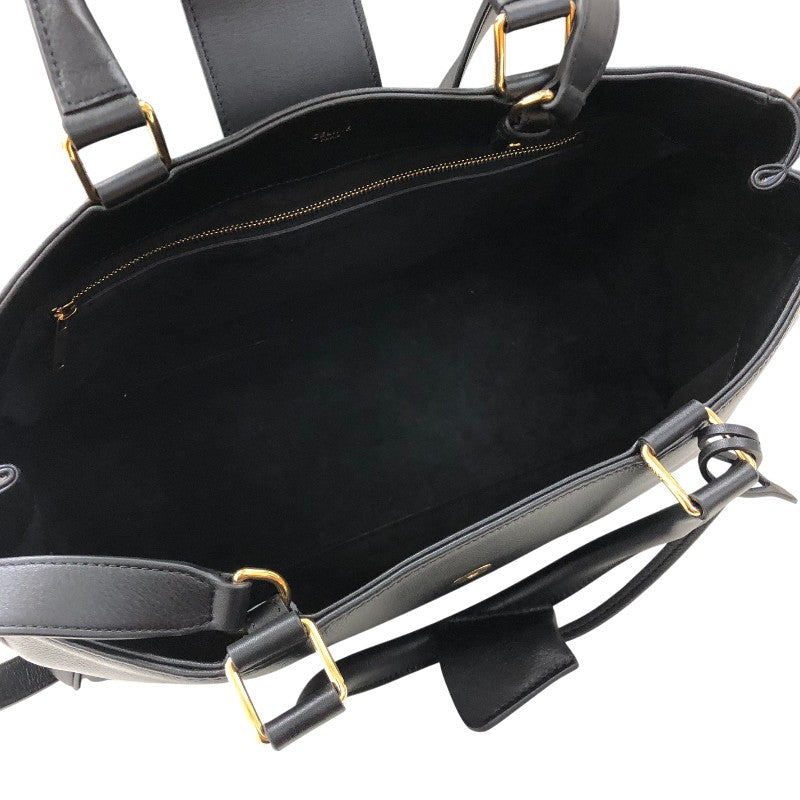 セリーヌ CELINE ミディアム アポリーヌ 2WAY ショルダーバッグ 114963 ブラック サプルカーフ レディース ハンドバッグ