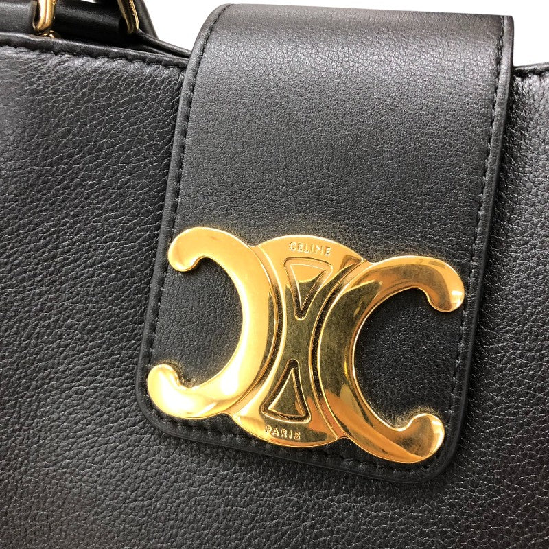 セリーヌ CELINE ミディアム アポリーヌ 2WAY ショルダーバッグ 114963 ブラック サプルカーフ レディース ハンドバッグ