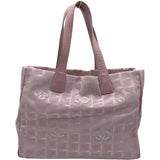 シャネル CHANEL ニュートラベルライントートMM A15991 8番台 ピンク ナイロンジャガード レディース トートバッグ