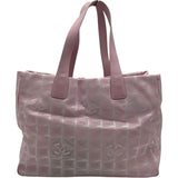 シャネル CHANEL ニュートラベルライントートMM A15991 8番台 ピンク ナイロンジャガード レディース トートバッグ