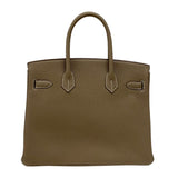 エルメス HERMES バーキン30 Y刻 エトゥープ シルバー金具 トゴ レディース ハンドバッグ