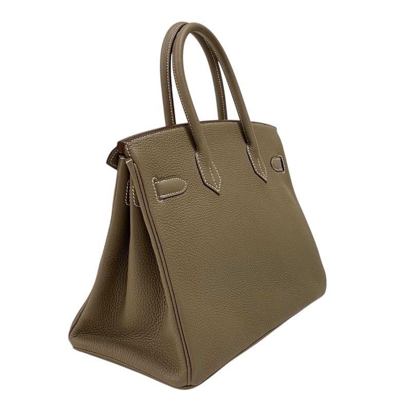エルメス HERMES バーキン30 Y刻 エトゥープ シルバー金具 トゴ レディース ハンドバッグ