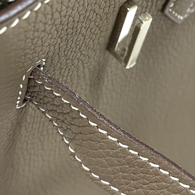 エルメス HERMES バーキン30 Y刻 エトゥープ シルバー金具 トゴ レディース ハンドバッグ