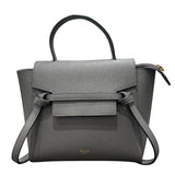 セリーヌ CELINE ベルトバッグ ナノ 189003 グレー ゴールド金具 グレインカーフ レディース ショルダーバッグ