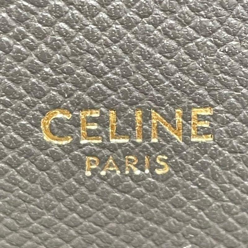 セリーヌ CELINE ベルトバッグ ナノ 189003 グレー ゴールド金具 グレインカーフ レディース ショルダーバッグ