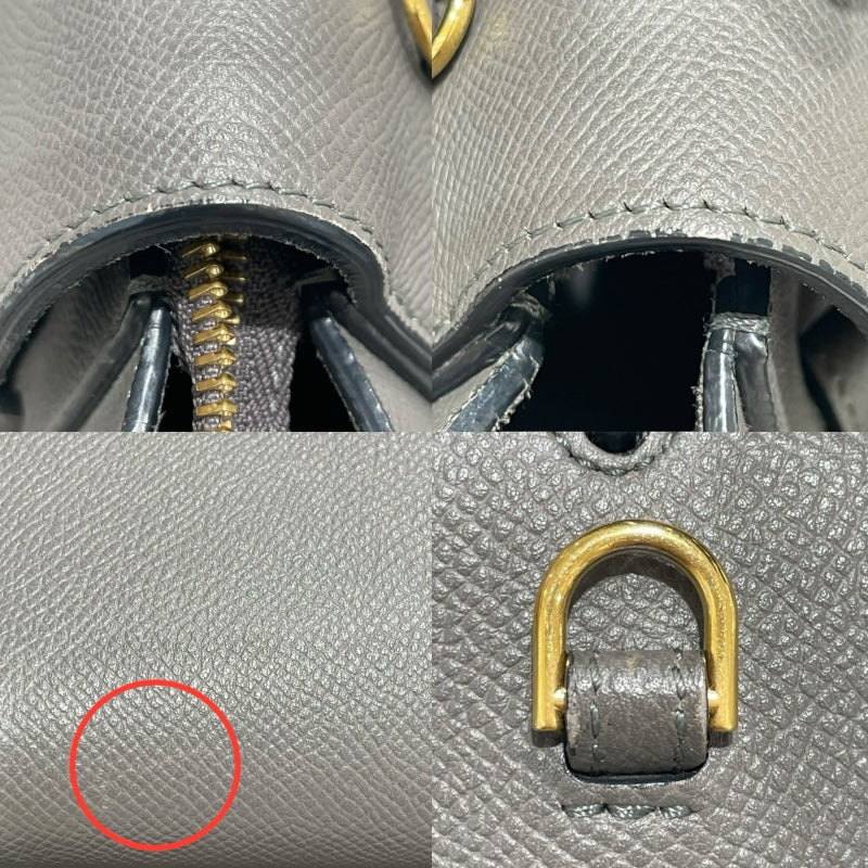 セリーヌ CELINE ベルトバッグ ナノ 189003 グレー ゴールド金具 グレインカーフ レディース ショルダーバッグ
