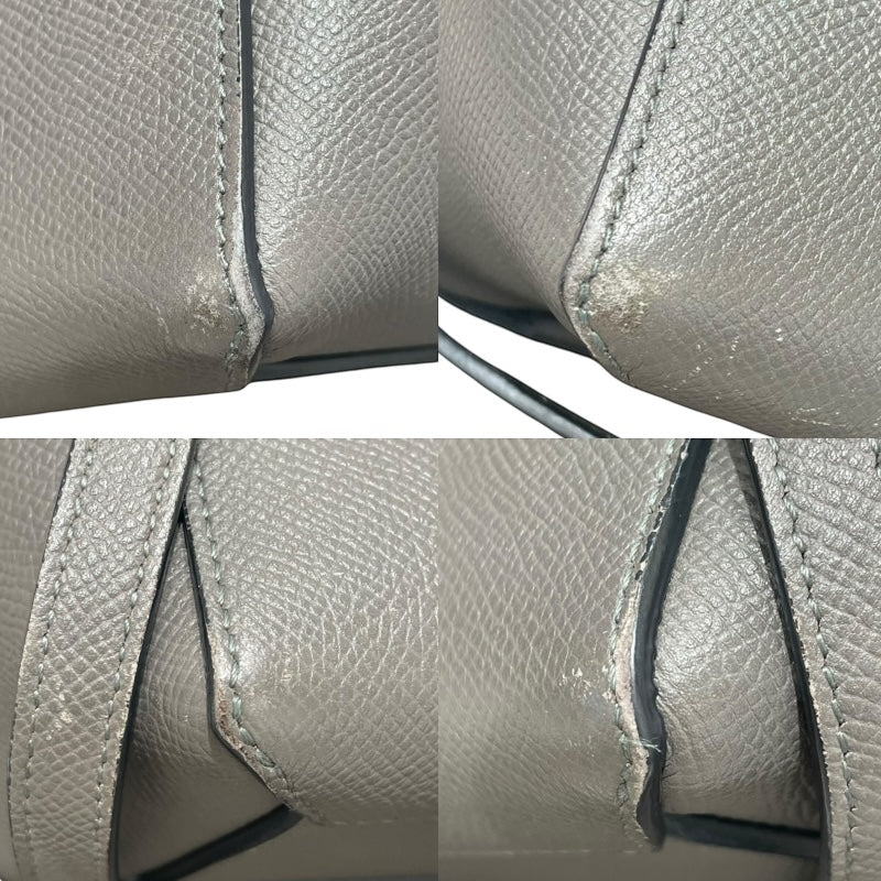 セリーヌ CELINE ベルトバッグ ナノ 189003 グレー ゴールド金具 グレインカーフ レディース ショルダーバッグ