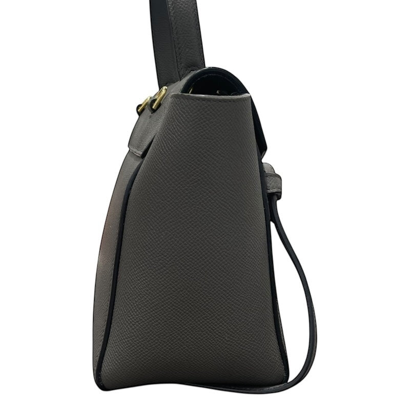 セリーヌ CELINE ベルトバッグ ナノ 189003 グレー ゴールド金具 グレインカーフ レディース ショルダーバッグ