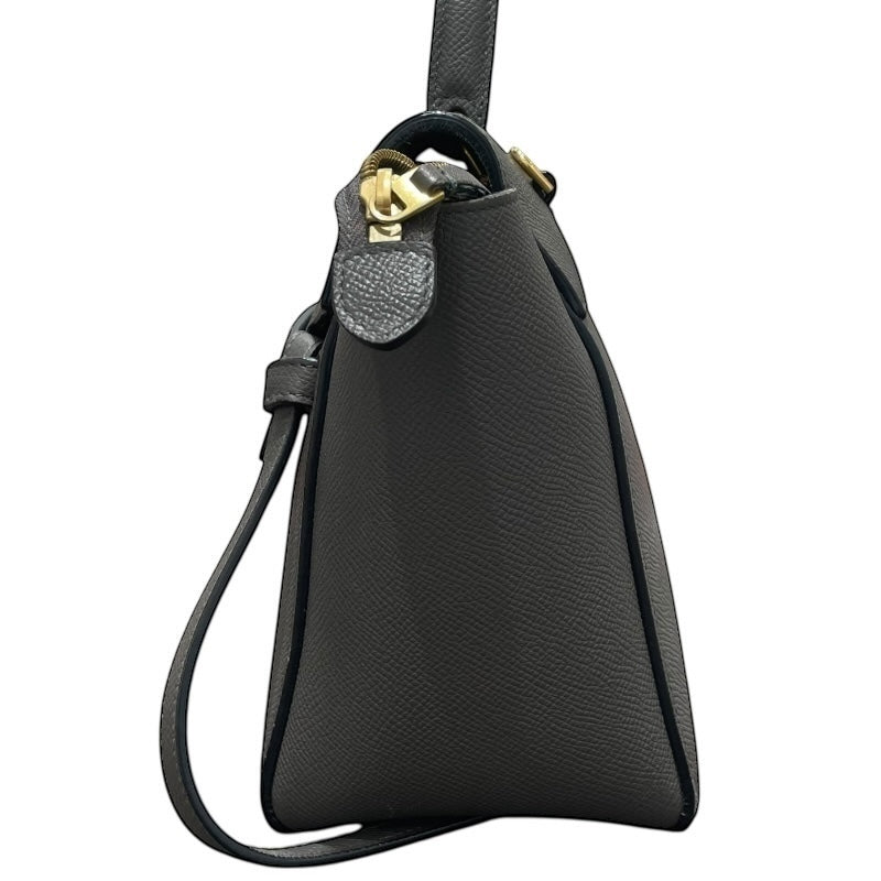 セリーヌ CELINE ベルトバッグ ナノ 189003 グレー ゴールド金具 グレインカーフ レディース ショルダーバッグ