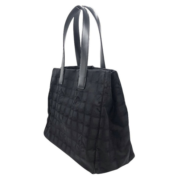 シャネル CHANEL ニュートラベル ライントート MM A15991 ブラック×GD金具 ナイロン/レザー レディース トートバッグ