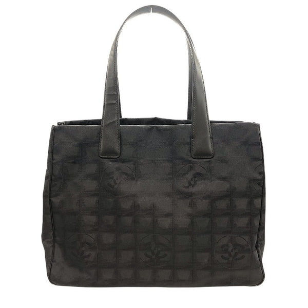 シャネル CHANEL ニュートラベル ライントート MM A15991 ブラック×GD金具 ナイロン/レザー レディース トートバッグ