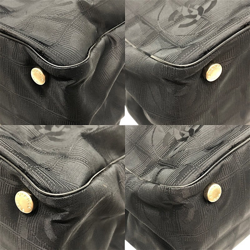 シャネル CHANEL ニュートラベル ライントート MM A15991 ブラック×GD金具 ナイロン/レザー レディース トートバッグ