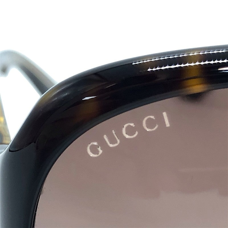 グッチ GUCCI サングラス ハバナ×ブラウン プラスチック アクセサリー
