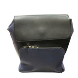 グッチ GUCCI ロゴ エンボス バックパック 406364 ネイビー×ブラック レザー メンズ リュック・デイパック