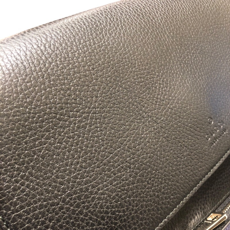 グッチ GUCCI ロゴ エンボス バックパック 406364 ネイビー×ブラック レザー メンズ リュック・デイパック