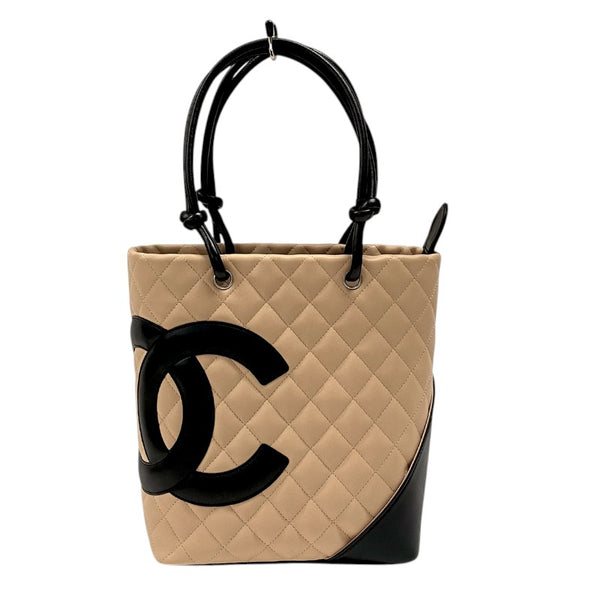 シャネル CHANEL カンボンライントート ミディアム A25167 ベージュ×ブラック レディース ハンドバッグ