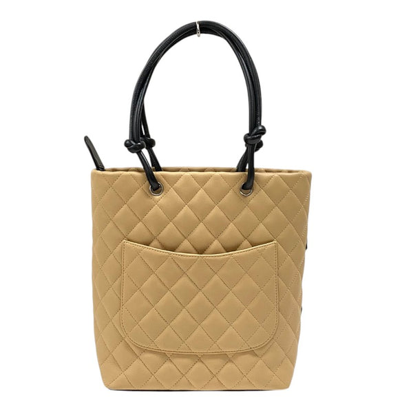 シャネル CHANEL カンボンライントート ミディアム A25167 ベージュ×ブラック レディース ハンドバッグ