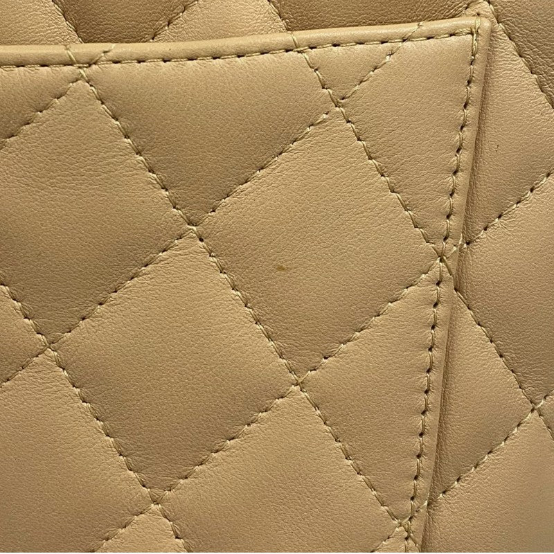 シャネル CHANEL カンボンライントート ミディアム A25167 ベージュ×ブラック レディース ハンドバッグ
