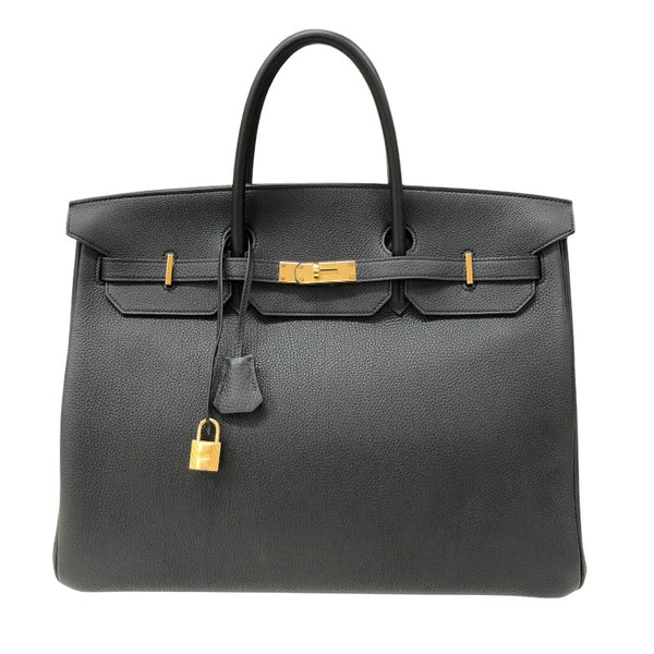 エルメス HERMES バーキン40 C刻 ブラック ゴールド金具 トゴ レディース ハンドバッグ