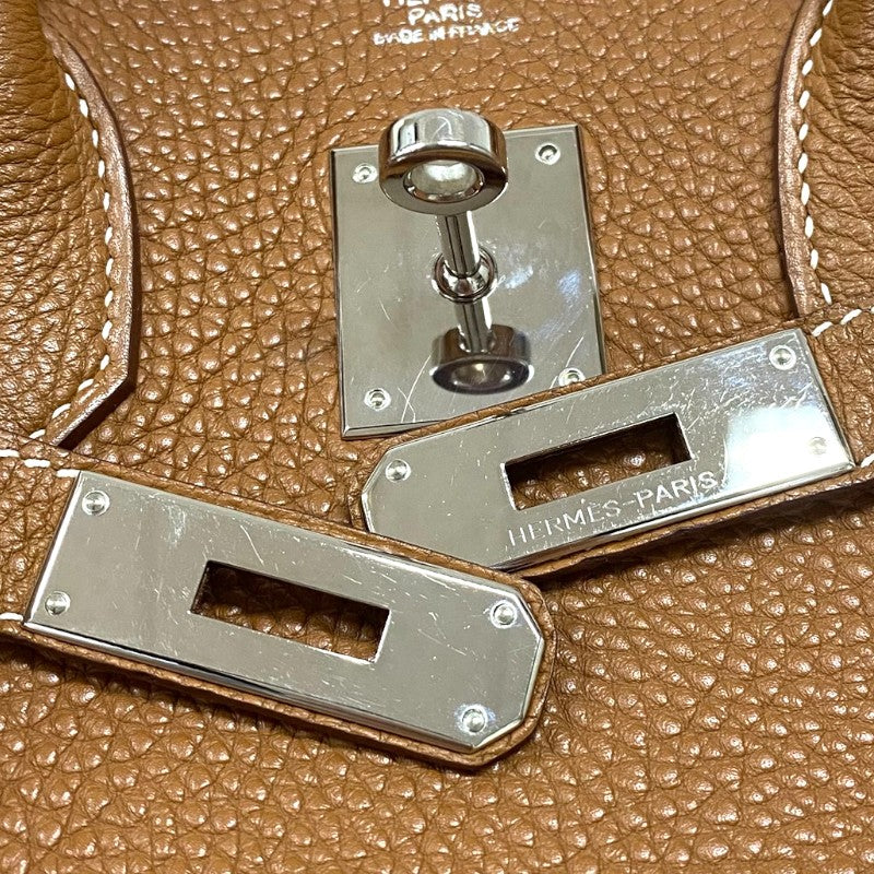エルメス HERMES バーキン30 □N刻 ゴールド シルバー金具 トゴ レディース ハンドバッグ