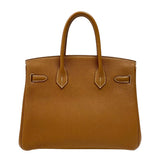 エルメス HERMES バーキン30 □N刻 ゴールド シルバー金具 トゴ レディース ハンドバッグ