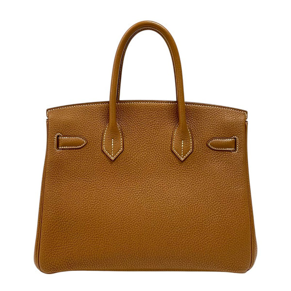 エルメス HERMES バーキン30 □N刻 ゴールド シルバー金具 トゴ レディース ハンドバッグ