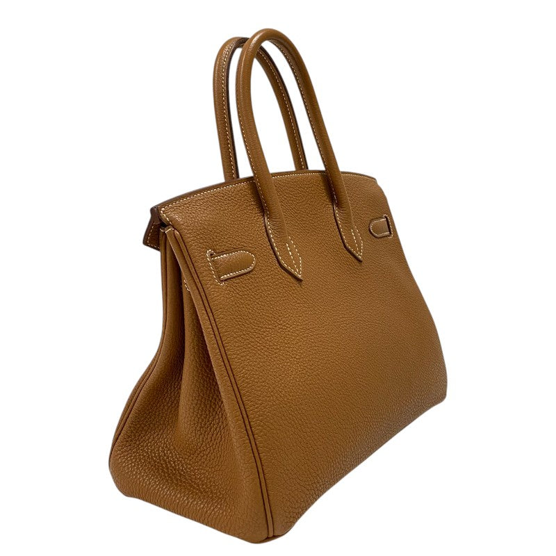 エルメス HERMES バーキン30 □N刻 ゴールド シルバー金具 トゴ レディース ハンドバッグ