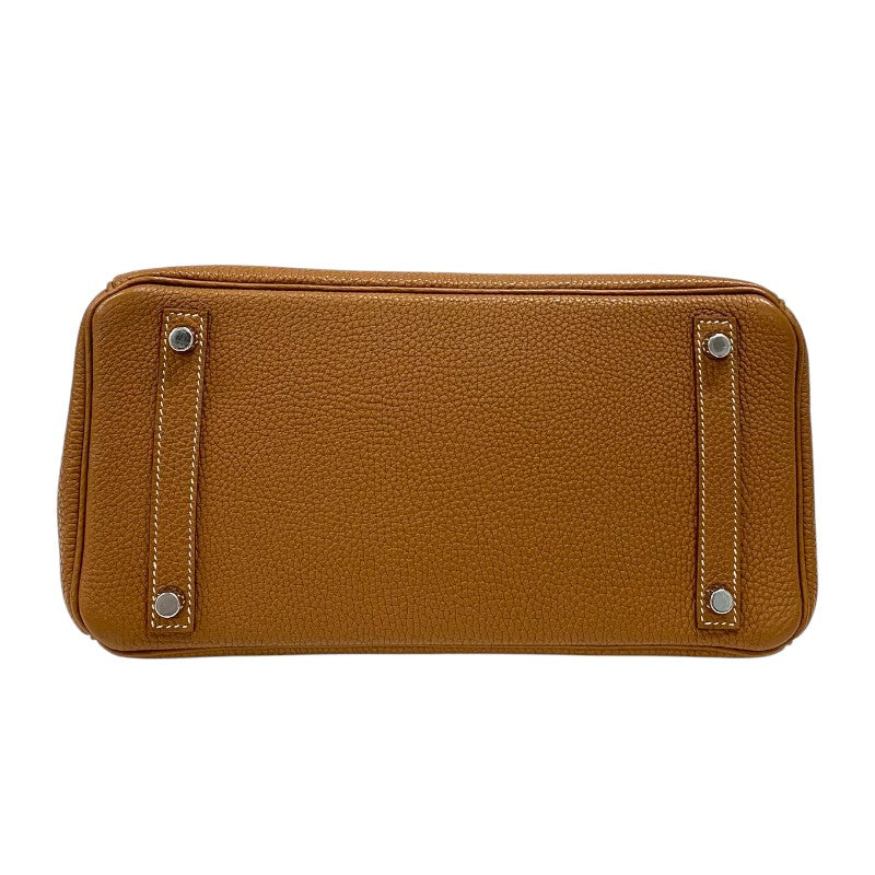 エルメス HERMES バーキン30 □N刻 ゴールド シルバー金具 トゴ レディース ハンドバッグ
